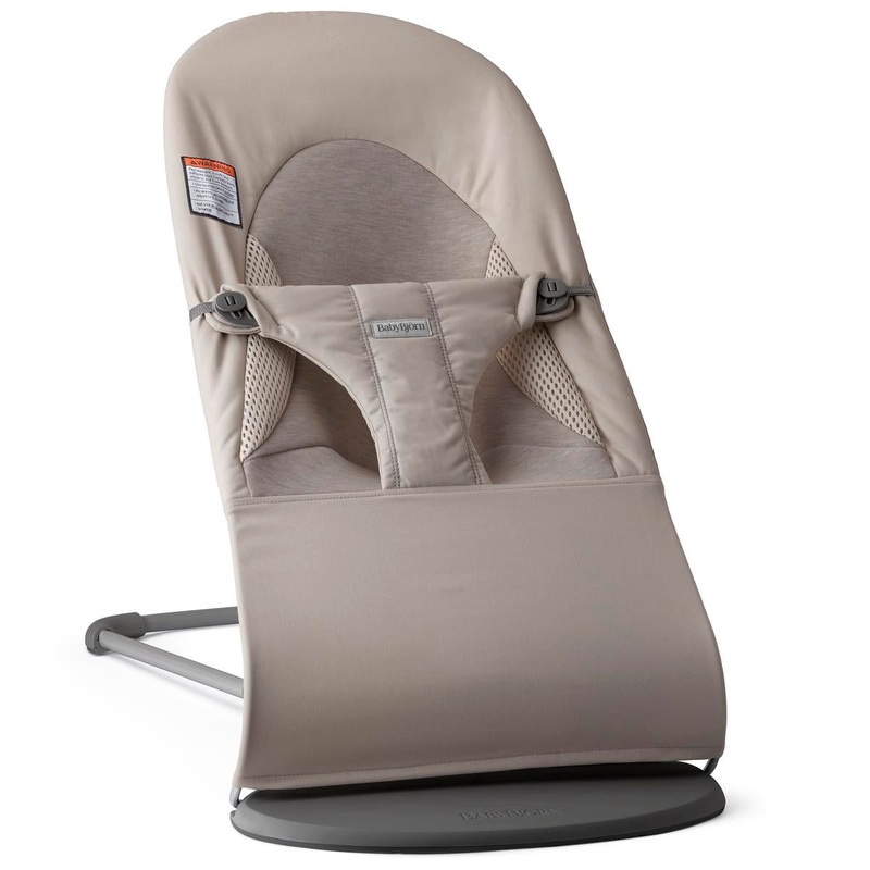 BabyBjrn Bouncer Balance Soft, Dark Gray Frame, Tri-Fabric Sand Gray