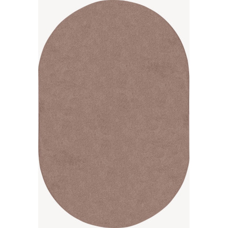 Endurance Solid Color Rug, 12′ x 7’6″ Oval, Taupe