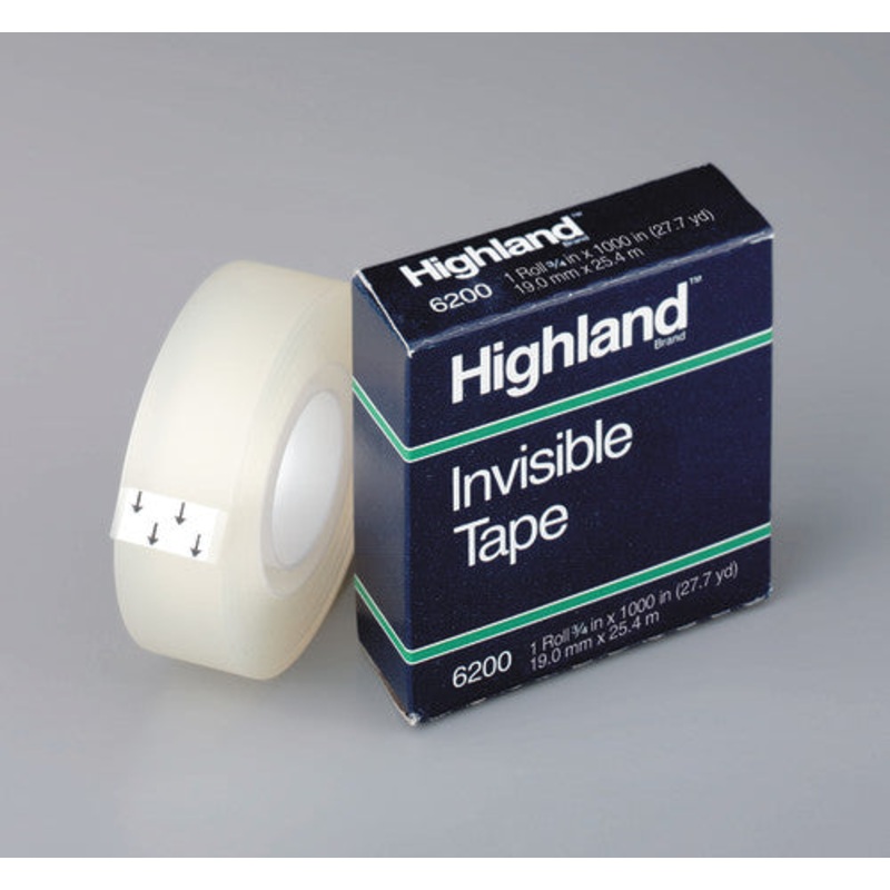 Highland Invisible Tape, 3/4″ x 36 yds, 1″ core