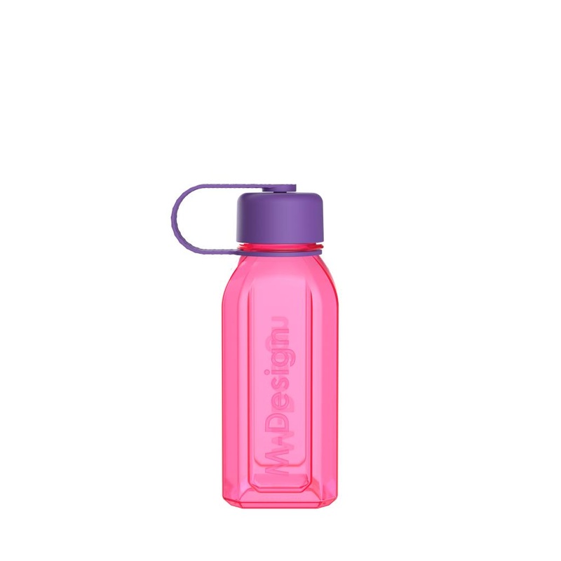 M Design Square Bottle with Strap 500ml – Pink