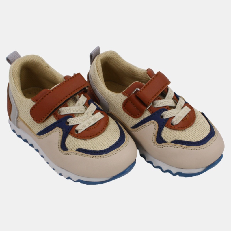 Unisex Baby Leather Sneakers  Beige
