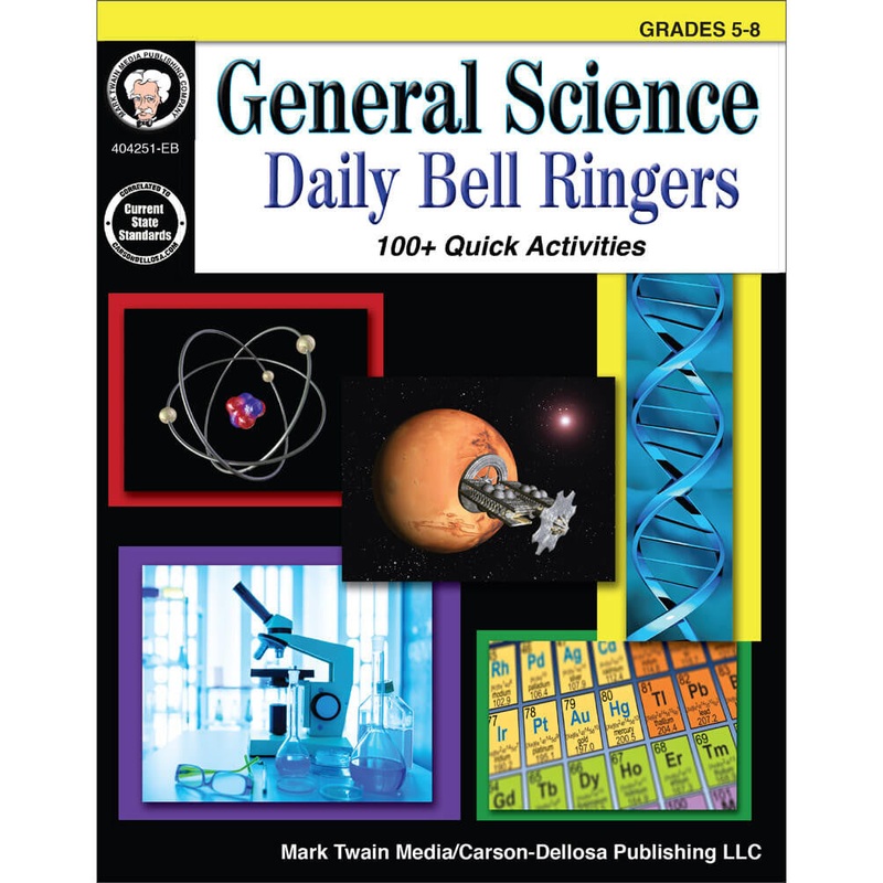 Daily Bell Ringers General Science Resource Book Grade 5-8 Paperback