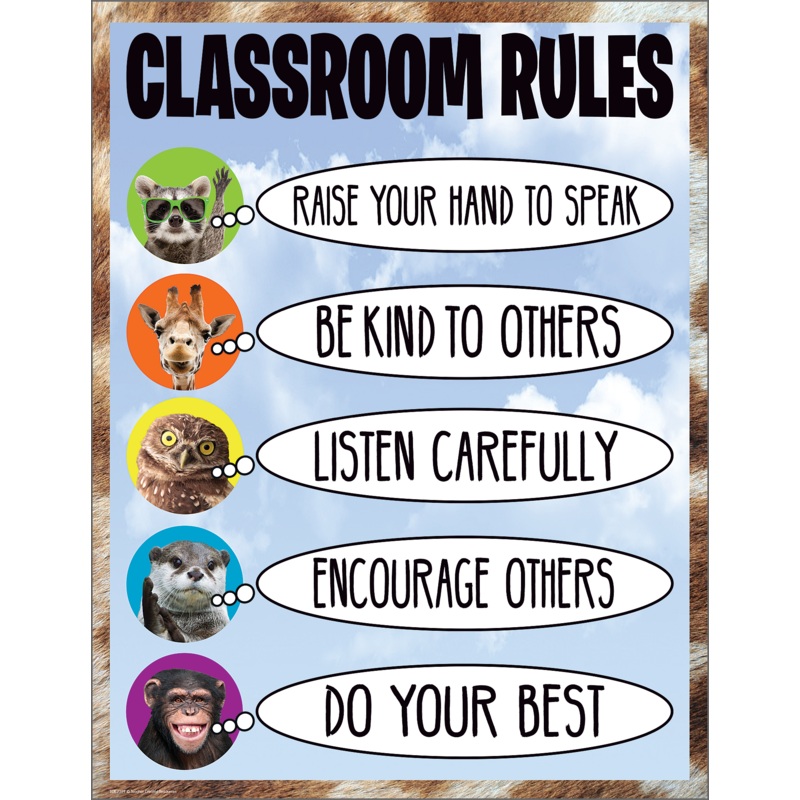 Go Wild Animals Classroom Rules Chart