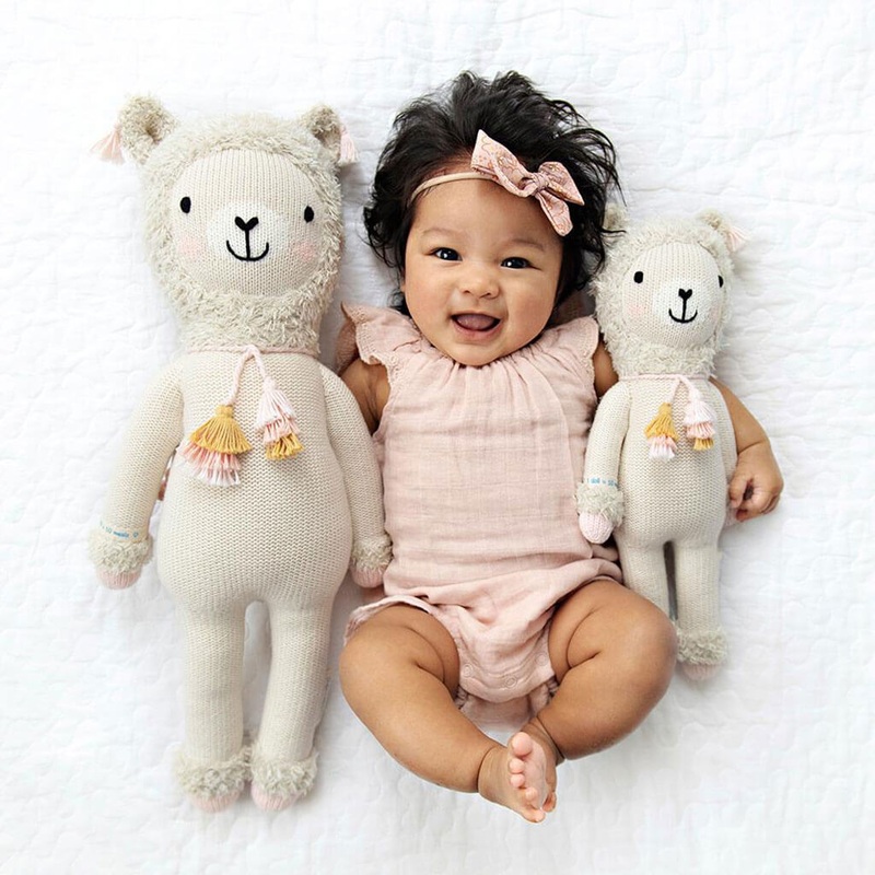 Hand Knit Doll Lola The Llama