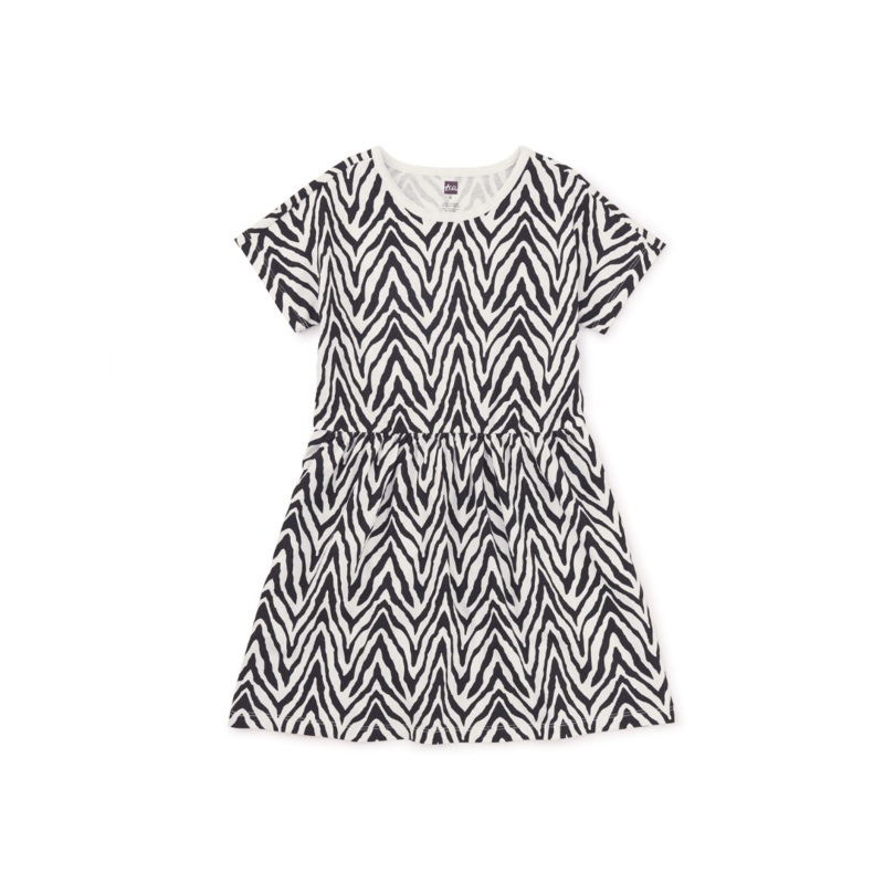 Tea Collection Short Sleeve Twirll Dress – Zebra Stripes