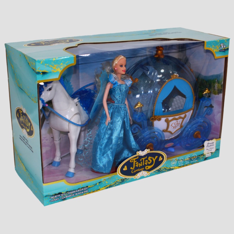 Barbie Doll with Horse & Electric Carriage with Sound