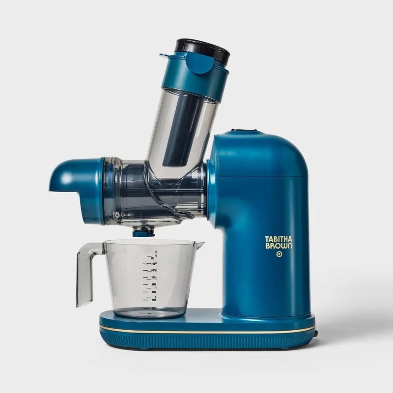 Electric Masticating Juicer – Dark Teal Blue