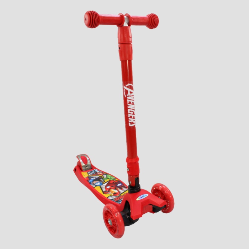 Foldable Light Wheels Red Scooter  Fun, Safe & Portable