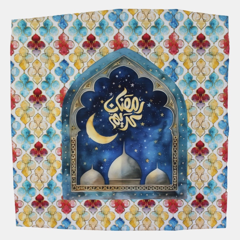Printed Cotton Tablecloth  “Ramadan Kareem”