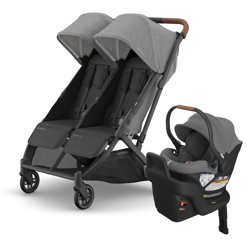 UPPAbaby Minu Duo Double Stroller + Aria Travel System Bundle – Greyson / Greyson