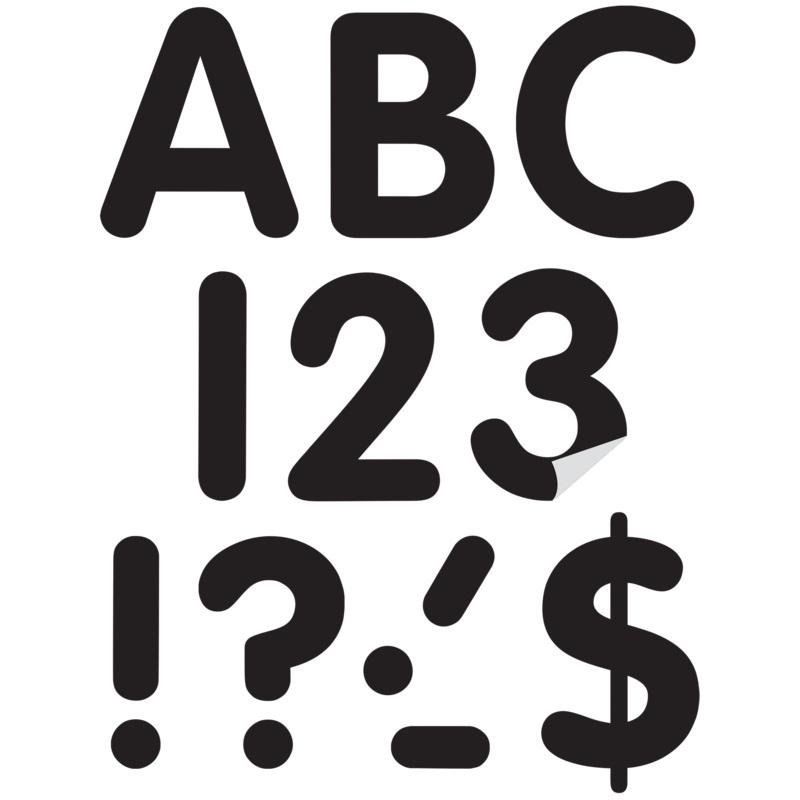 Black 4″ Classic Self-Adhesive Letters Uppercase