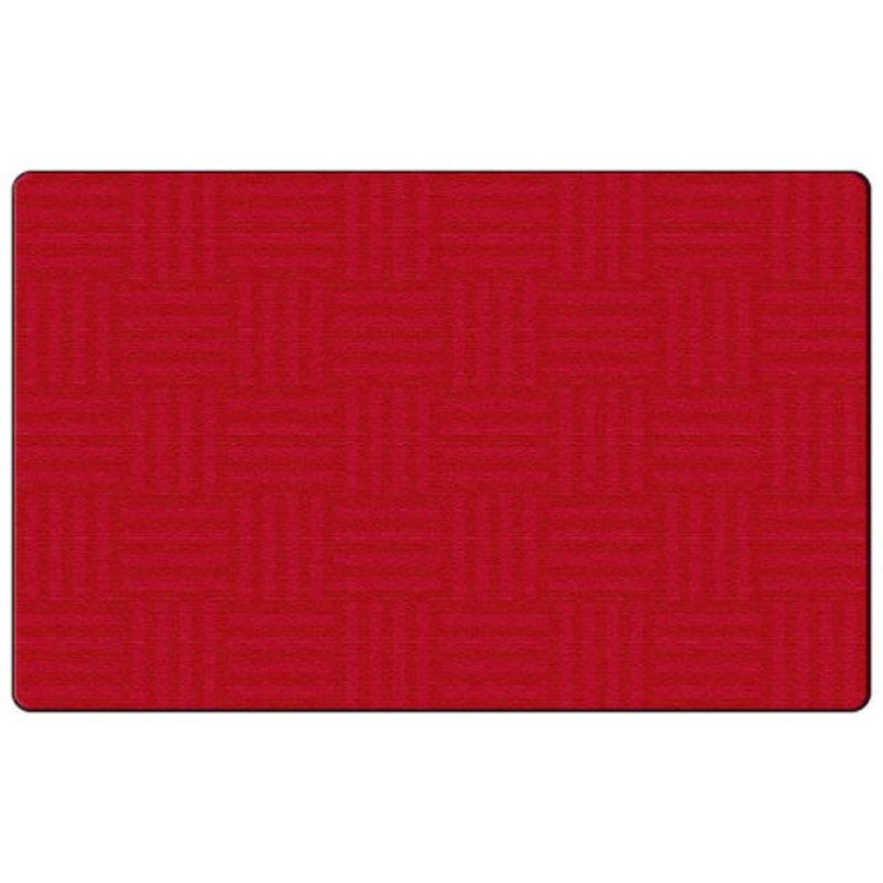 Tone-on-Tone Solids Carpet, Hash Tag Design, 7’6″ x 12′ Rectangle, Cherry