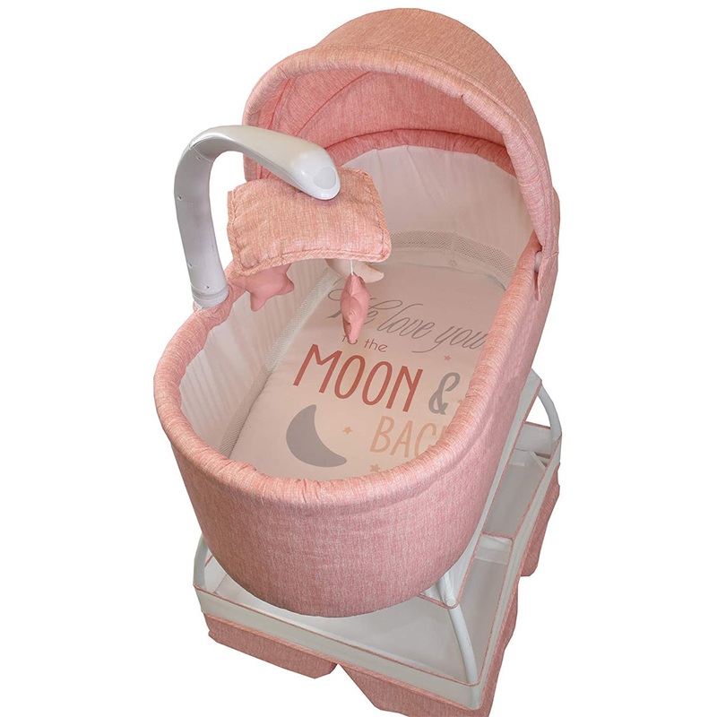 TruBliss Deluxe Bassinet – Vintage Coral
