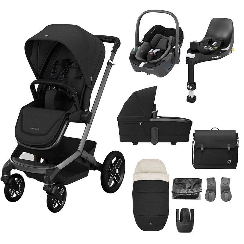 Maxi-Cosi Fame Pushchair Complete Travel System – Twillic Black