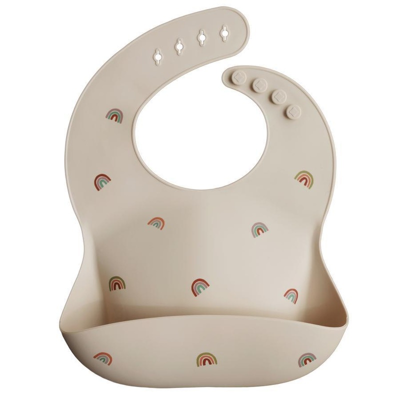 Mushie – Silicone Baby Bib – Rainbow