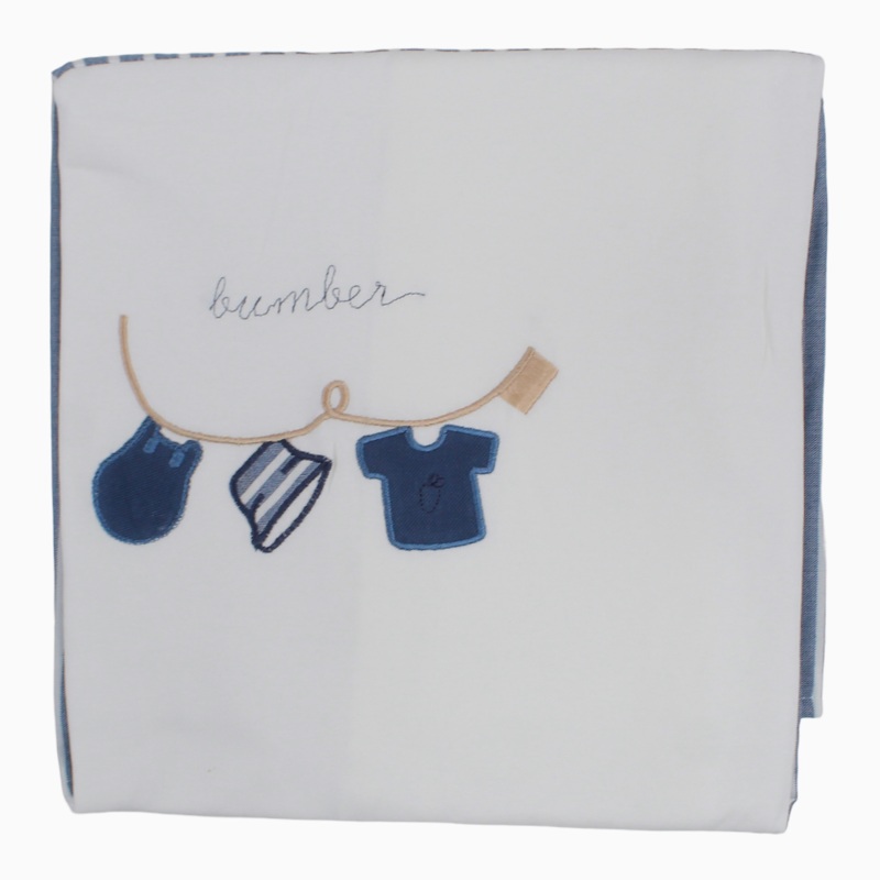 Unisex Baby Cotton Blanket  Laundry Line Design