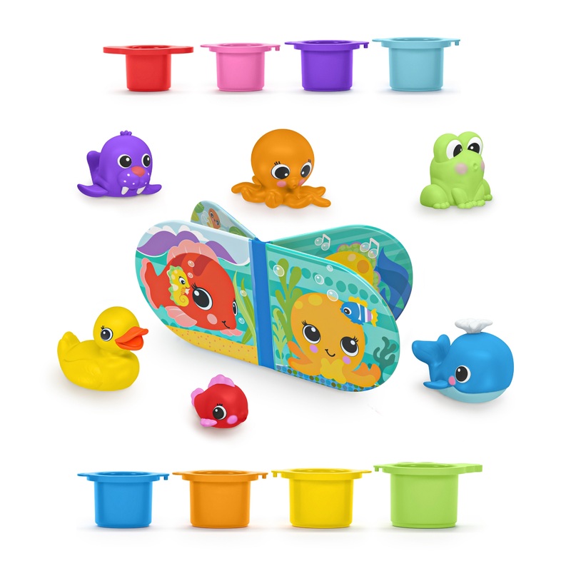 Bright Starts Splash, Splash Baby 15pc Bath Set – Waterproof Toys
