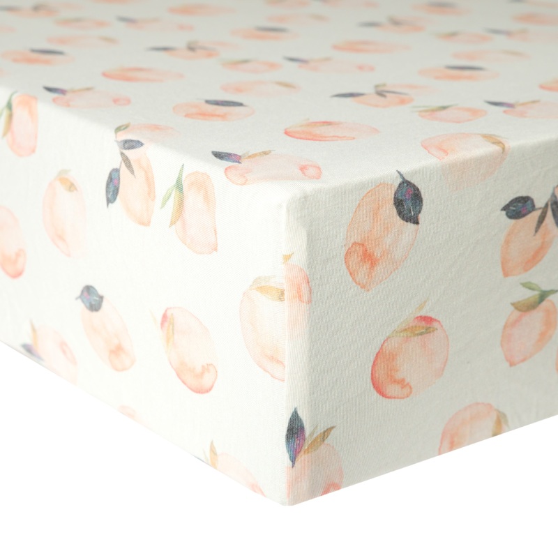 Copper Pearl Premium Knit Fitted Crib Sheet | Caroline