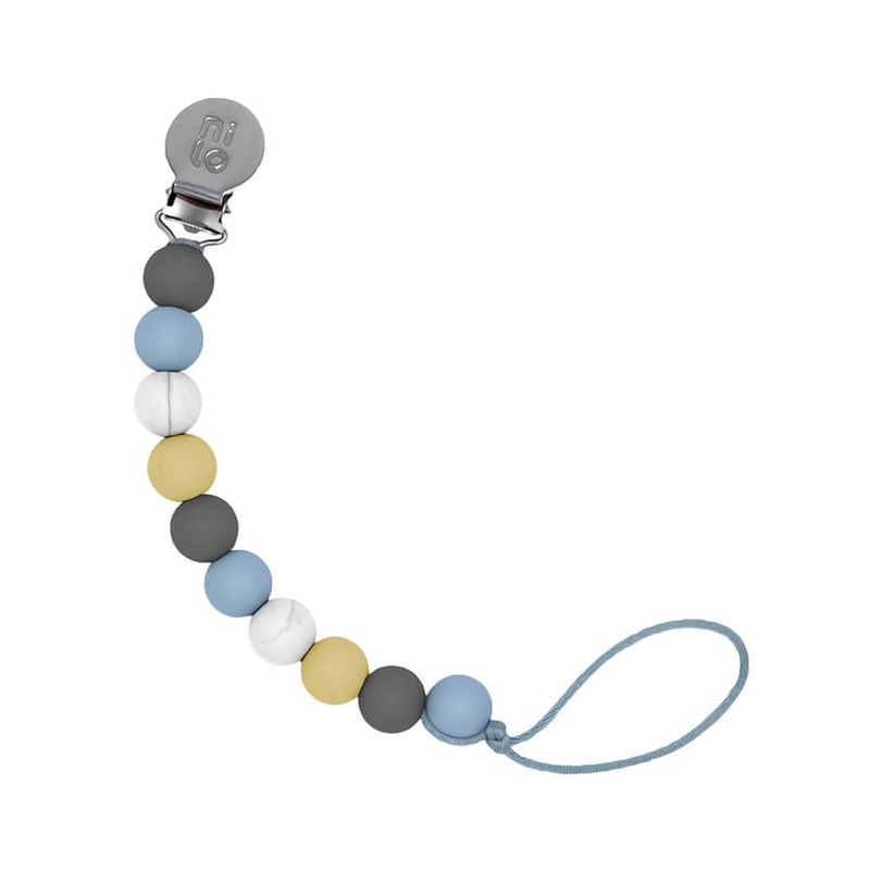 Silicone Beads Paci Holder Marble Maize