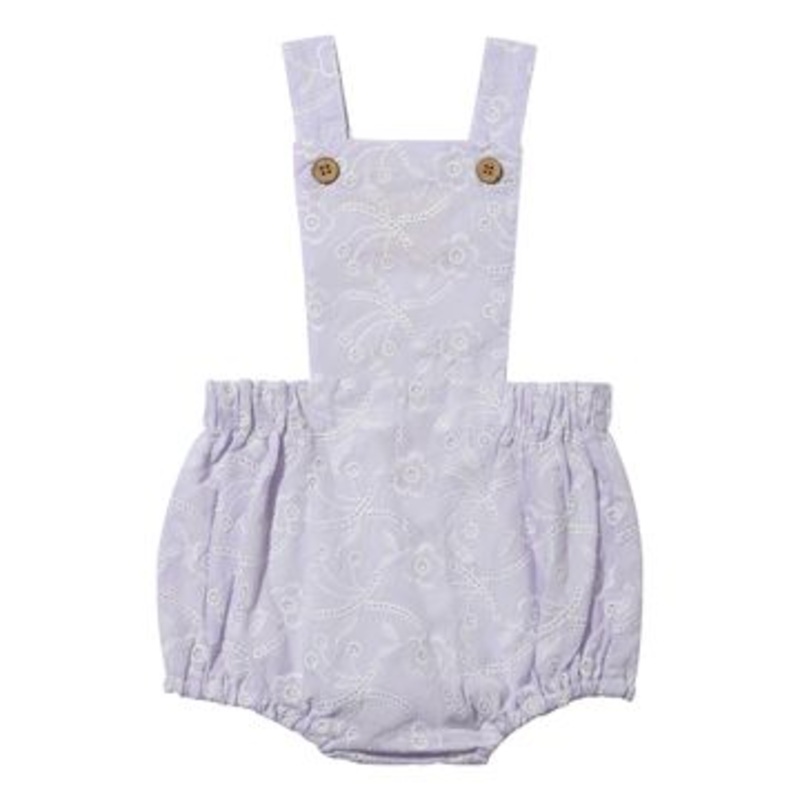 Vignette Adaline Pinafore Bubble | Lavender Meadow Eyelet