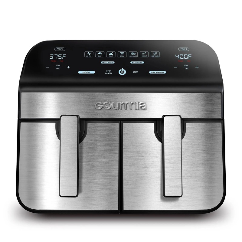 10-Qt. Dual Basket Digital Air Fryer with Smart Finish & Match Cook (See Description)