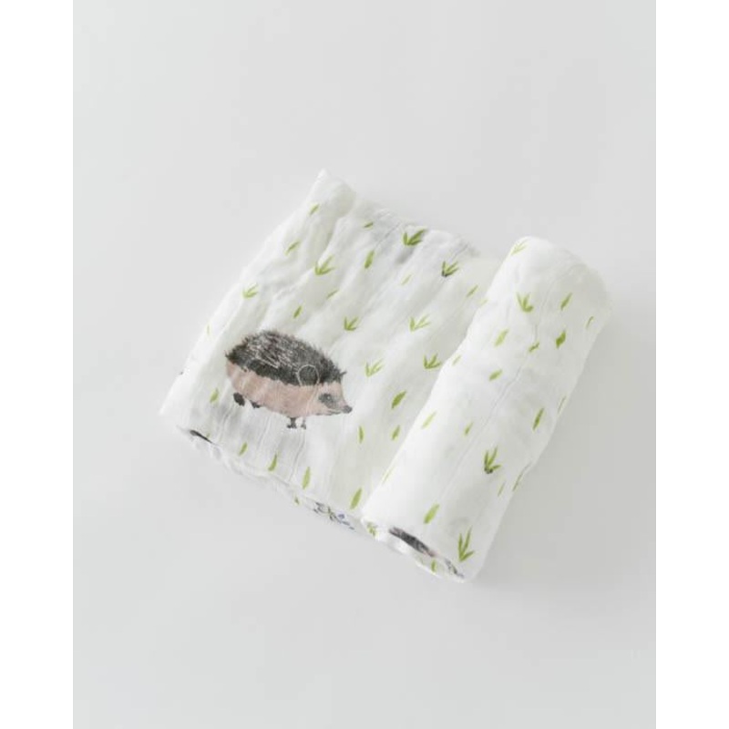 Little Unicorn Deluxe Muslin Single Swaddle  – Hedgehog