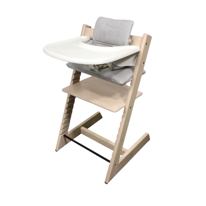 Stokke Tripp Trapp High Chair Complete + Newborn Set, Nordic Grey, Whitewash