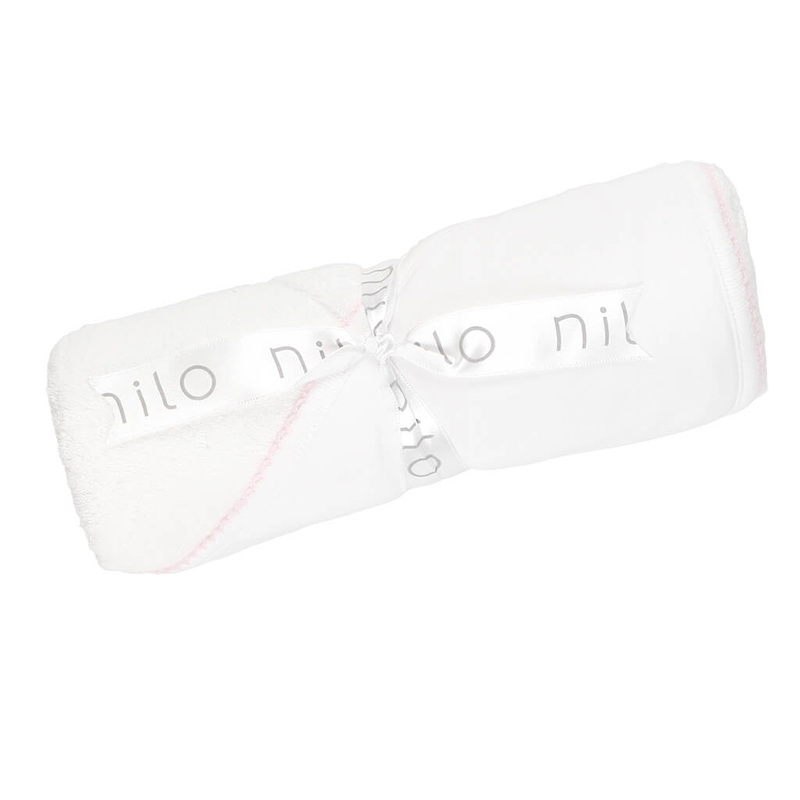 Basic Solid Towel White/Pink