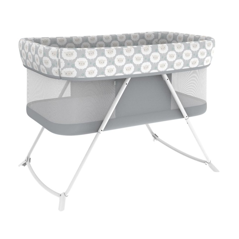 Ingenuity Snooze & Stow Rocking Portable Folding Bassinet – Sheppy (Gray)
