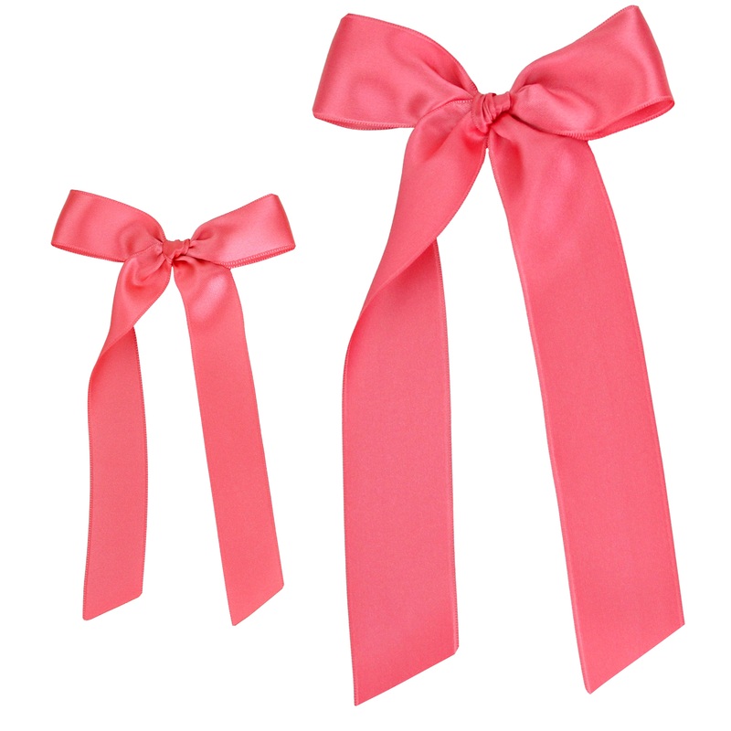 Satin Bow – Melon Sash Clip