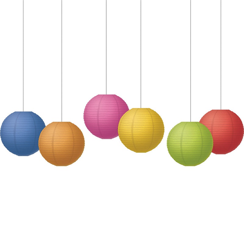 Colorful 8″ Hanging Paper Lanterns