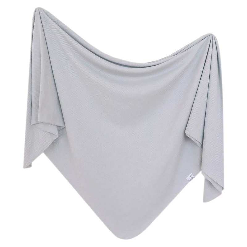 Copper Pearl Knit Swaddle Blanket – Ash Rib