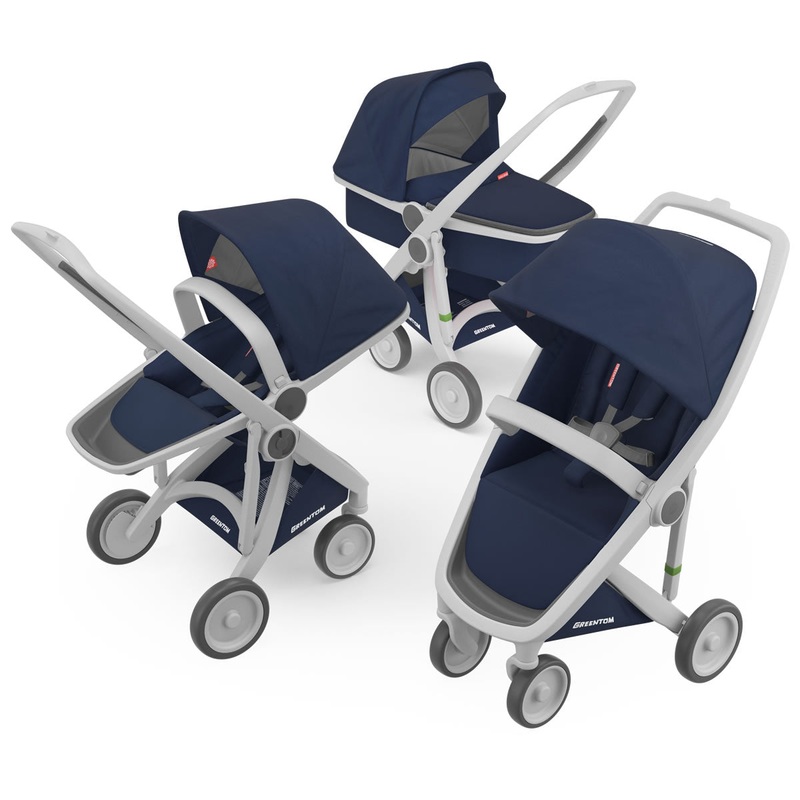 Greentom 3 in 1 Stroller – Grey/Blue