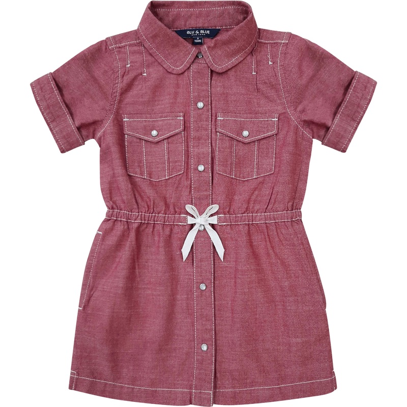 Blu & Blue Red Chambray Dress