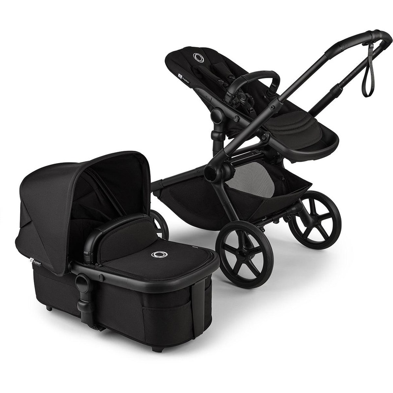 Bugaboo OPEN BOX Kangaroo Complete Single-to-Double Stroller – Black / Midnight Black / Midnight Black