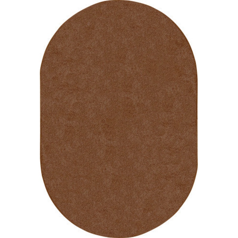 Endurance Solid Color Rug, 6′ x 9′ Oval, Brown