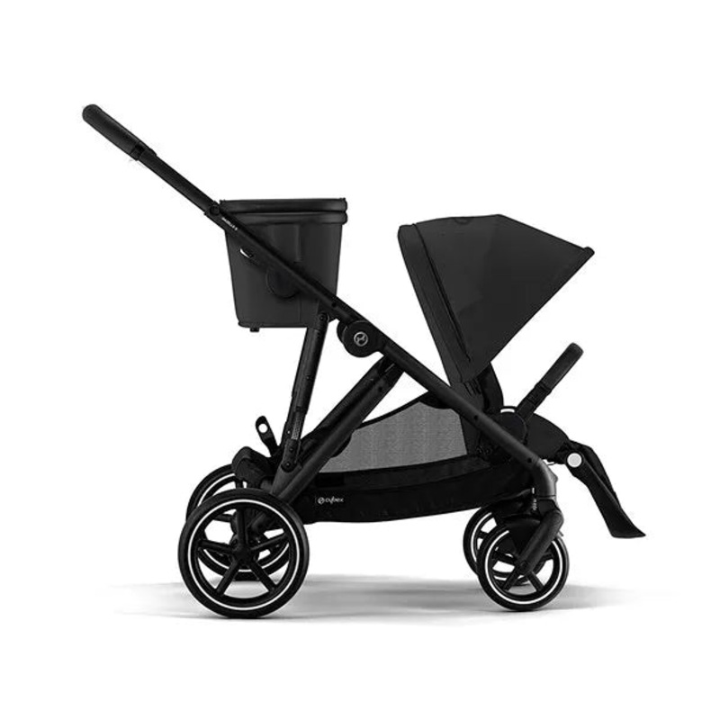 Gazelle S Stroller – Black Frame with Moon Black Seat