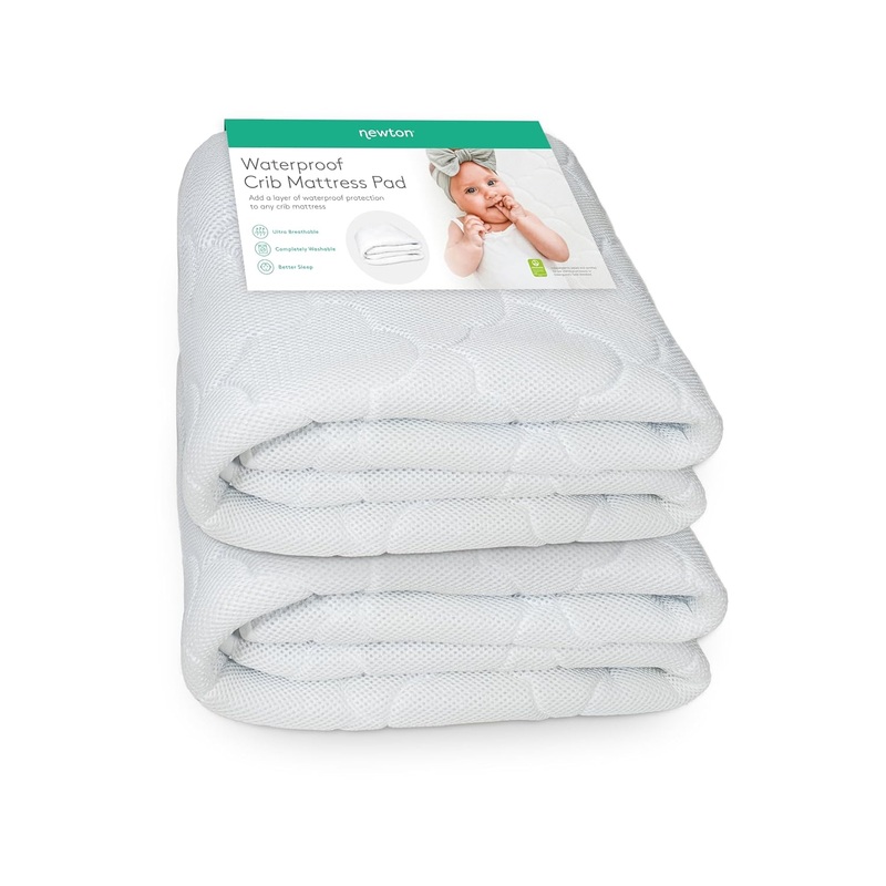 Newton Waterproof + Breathable Mattress Pad, White, 2 Pack