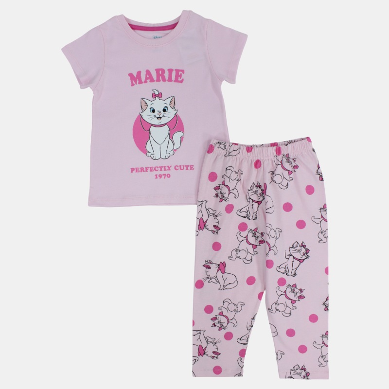 Girls Cotton Pajama Set – Marie the Cat Design