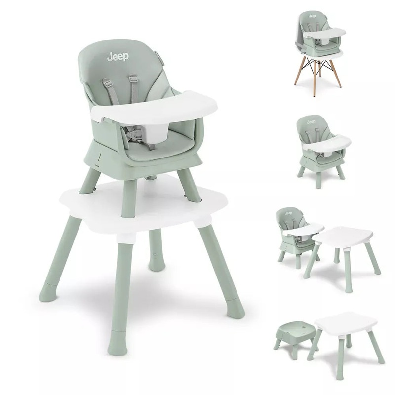 Milestone 6-in-1 High Chair by Delta Children – Sage Green