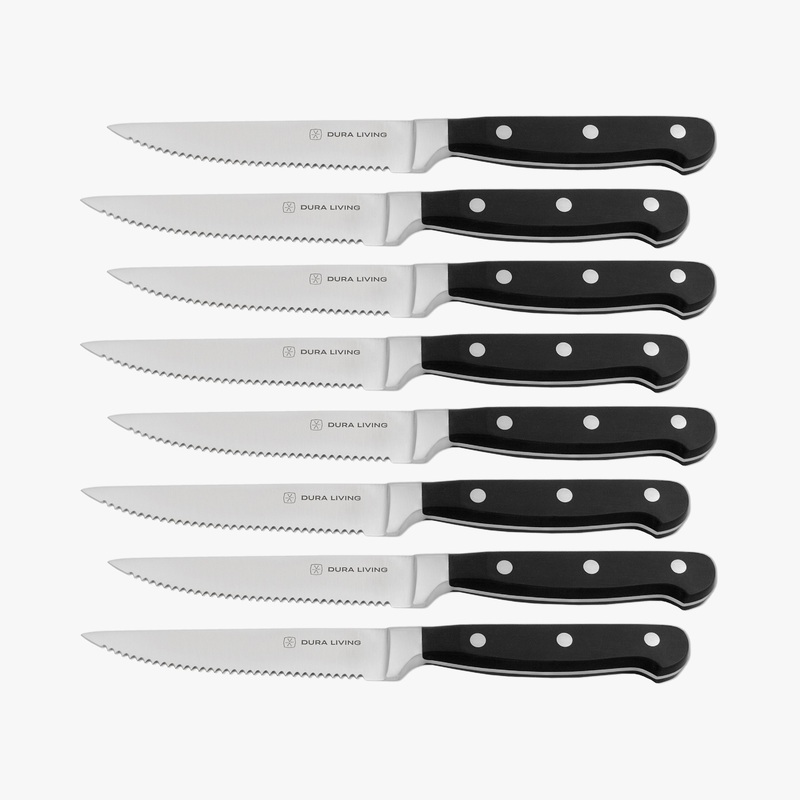 Superior Set of 8 Steak Knives – Black