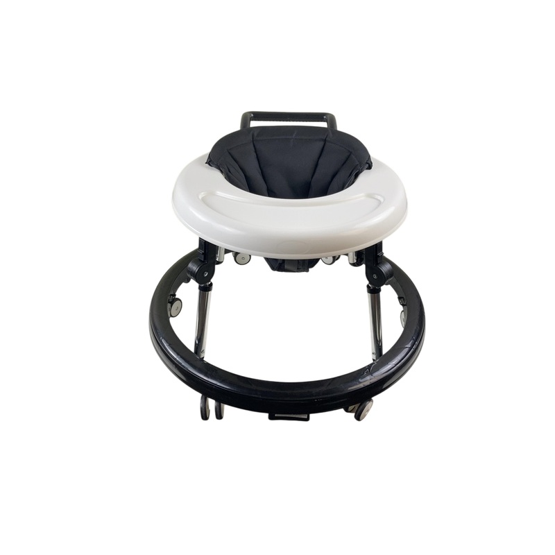 Wismind Foldable Baby Walker with 9 Adjustable Heights, Black