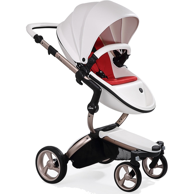 Mima 2019 Xari Complete Stroller, Rose Gold – Snow White / Ruby Red