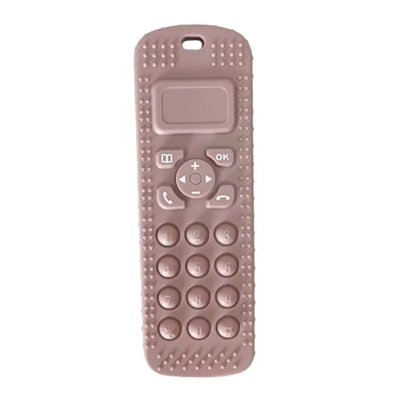 Telephone Silicone Pop-It Teether – Mauve