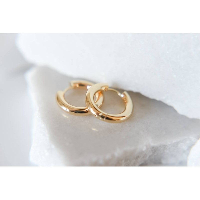 Bella Rey Indy 18k Gold Plated Chunky Hoops