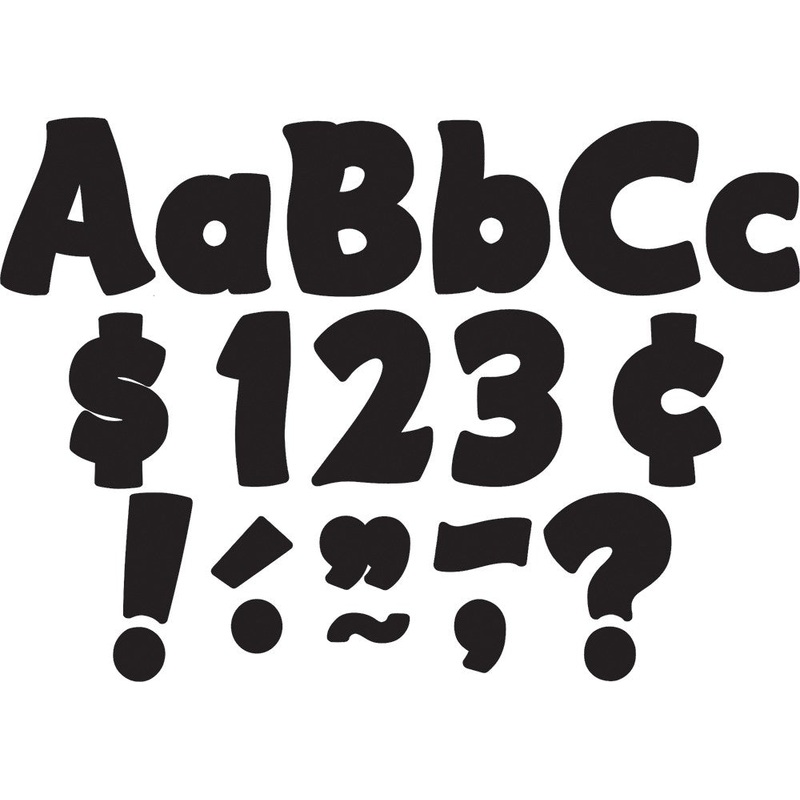 Black Funtastic 4″ Letters