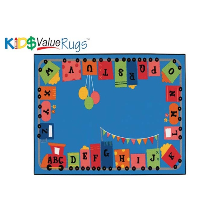 Kid$ Value Rugs Alpha Fun Train (4′ x 6′)