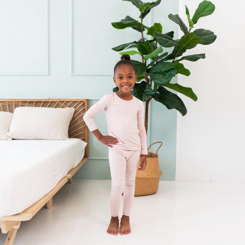 Long Sleeve Pajamas in Blush