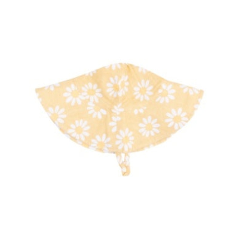 Yellow Mod Daisy Wide Brim Sunhat