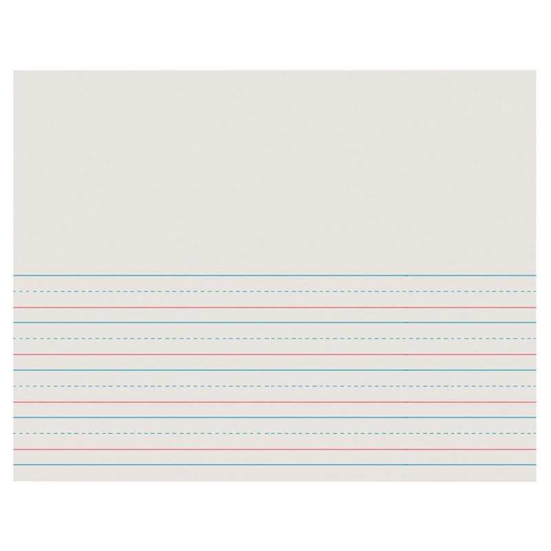 Pacon Newsprint Handwriting Paper 11″ x 8-1/2″, Ruled Long Picture Story, Grade K 500 Sheets